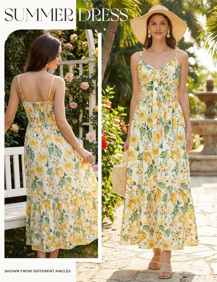 GRACE KARIN Womens Summer Maxi Floral Beach Dresses 2026
