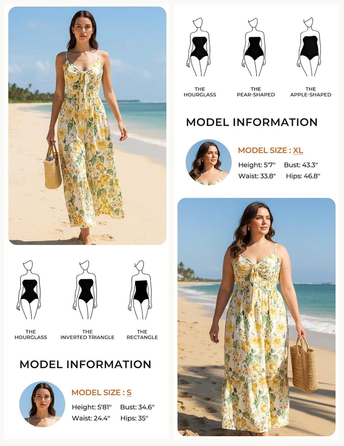 GRACE KARIN Womens Summer Maxi Floral Beach Dresses 2026