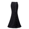 High Waist Vintage Bodycon Long Lace Mermaid Skirt Ruffled Steampunk Skirt Fishtail Evening Party Dress
