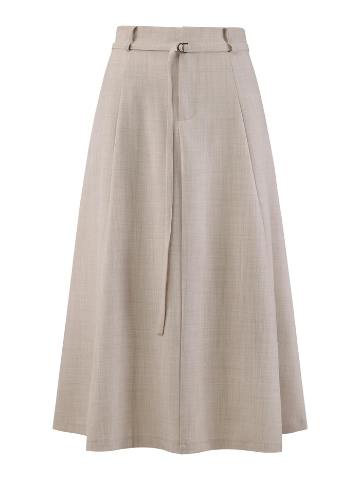 Hobemty Women's A-Line Skirt with Pockets Elastic High Waist Maxi Skirt
