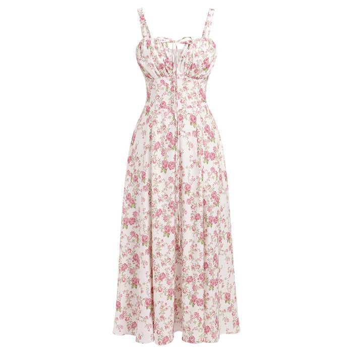 White+pink Floral / X-Small