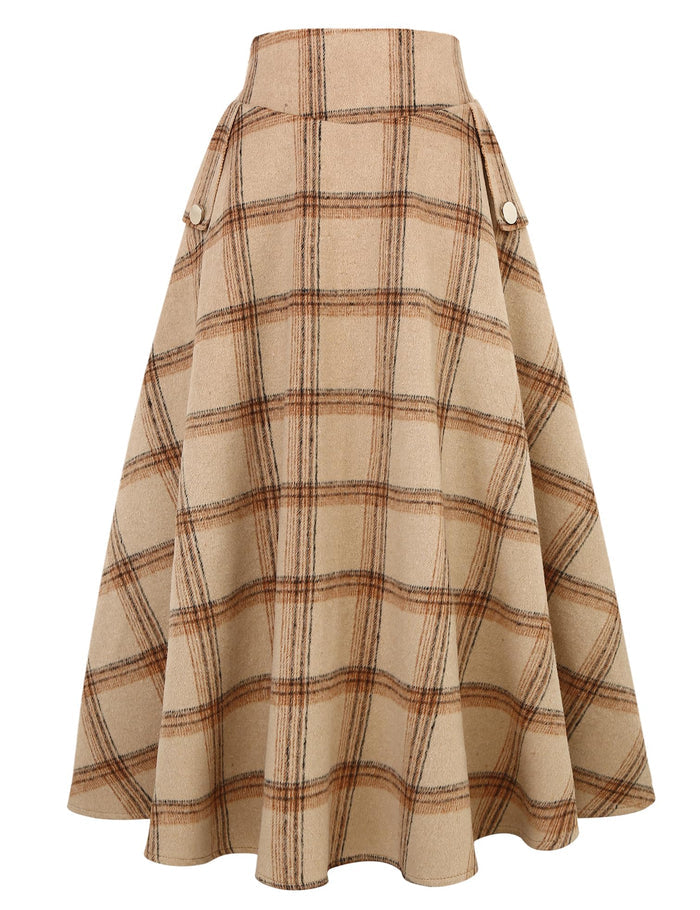 Plaid Khaki / X-Small