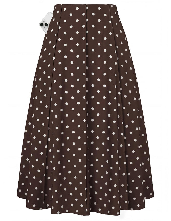 Brown White Polka Dot / Small