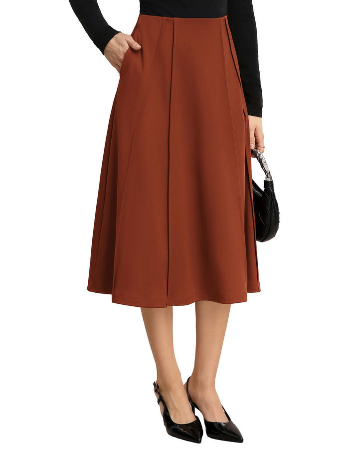 New Pleated Brown Orange / Small