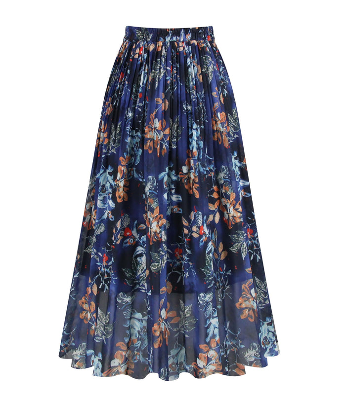 Blue Floral / X-Small