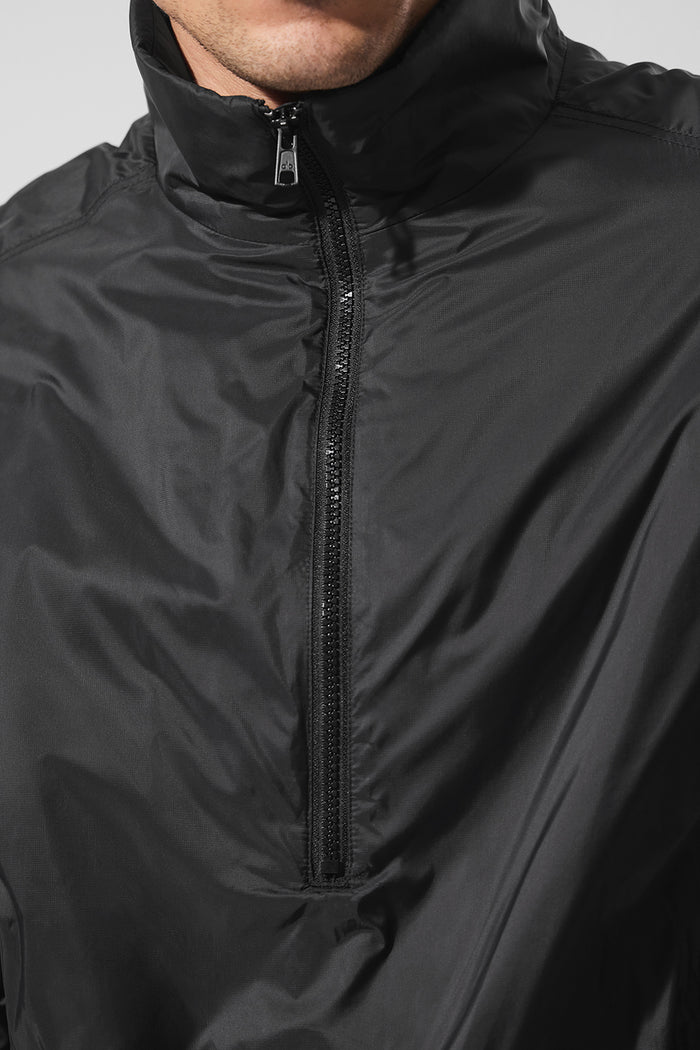 Latitude Light Weight 1/2 Zip Pullover Jacket - Black