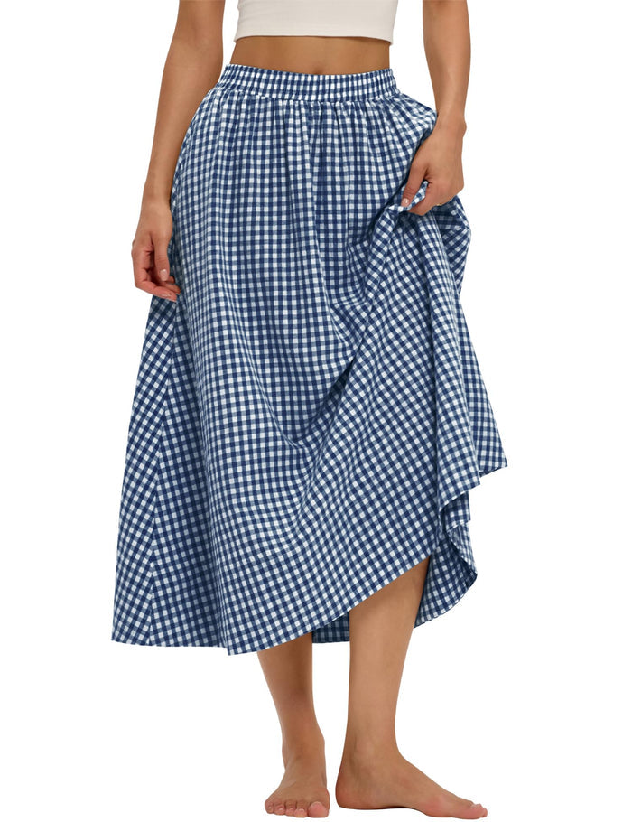 Navy Blue Plaid / Small