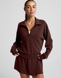 Luxe Sandwash Half Zip Pullover
