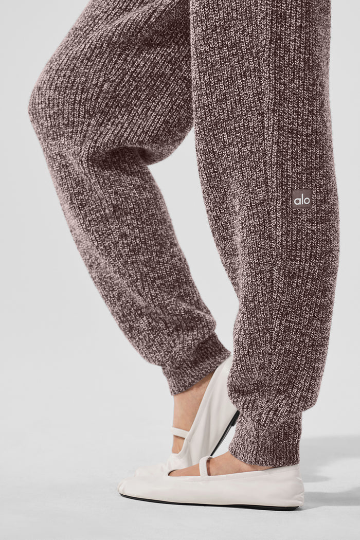 Marl Sweater Pant - Mushroom Marl