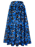 Maxi Skirt for Women Floral Boho A-line Long Summer Skirts