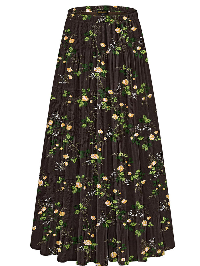 Coffee Green Floral-448 / Small