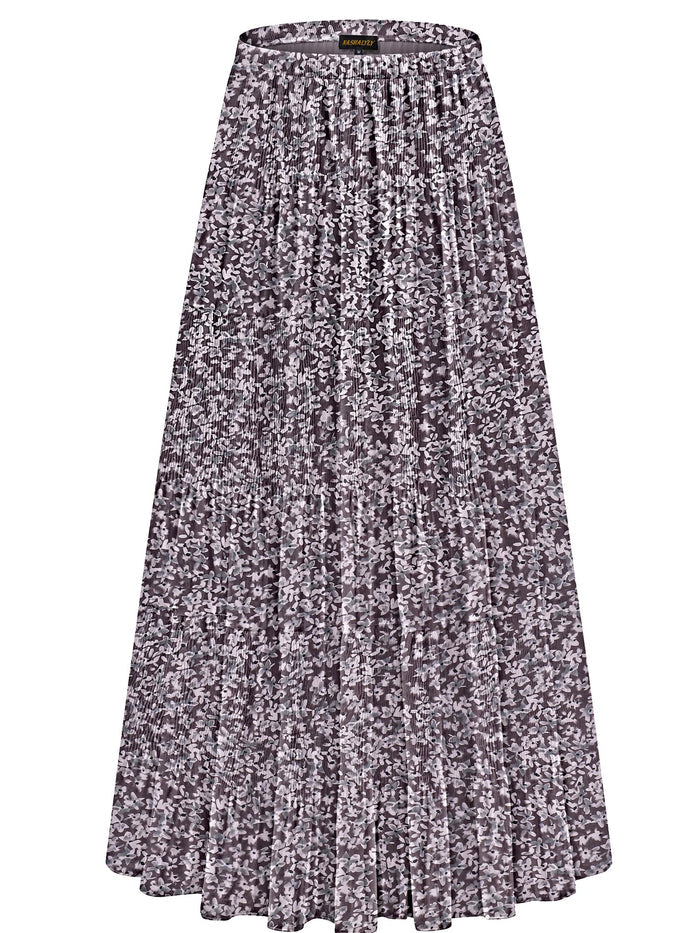 Gray Apricot-green Floral-443 / Small