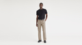 View of model wearing Timber Wolf Essential Chinos, Pleated, Classic Fit.