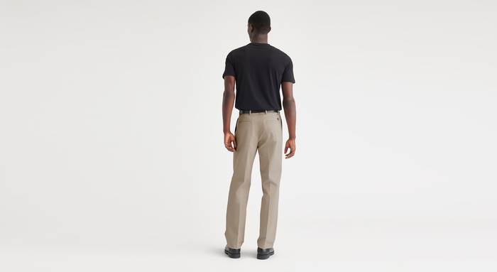 View of model wearing Timber Wolf Essential Chinos, Pleated, Classic Fit.