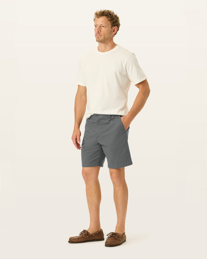 View of model wearing Seacliff Perfect 8" Shorts.