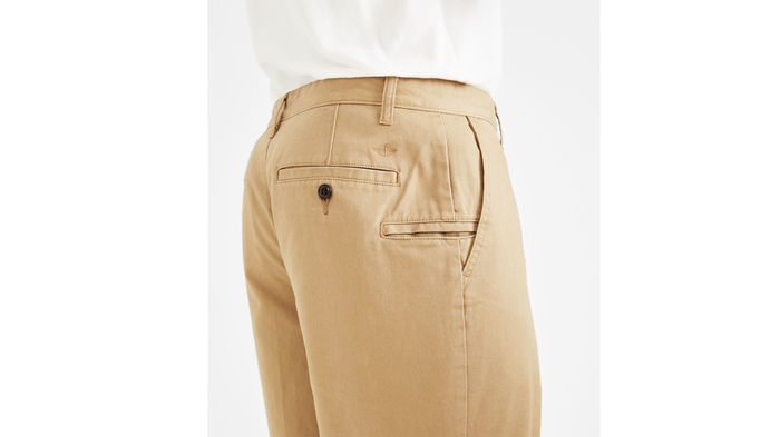 View of model wearing Sand Dune Perfect 8" Shorts, Classic Fit.