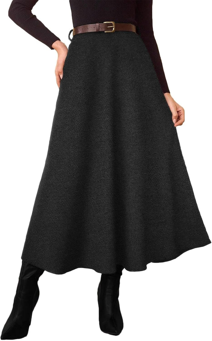 Pink Queen Plaid Skirts for Women A Line High Waist Flared Tartan Skirts