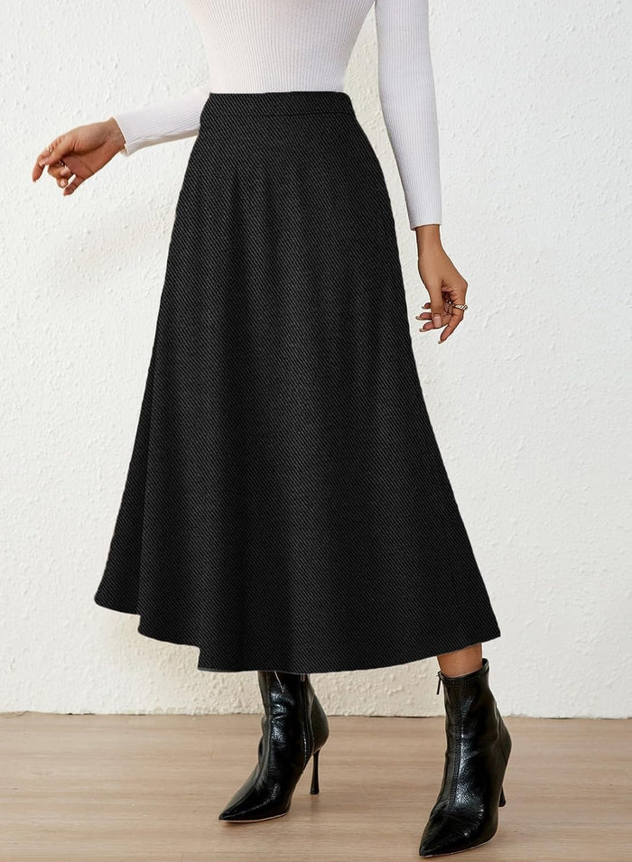 Pink Queen Plaid Skirts for Women A Line High Waist Flared Tartan Skirts
