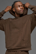 Pinstripe Hoodie - Espresso Pinstripe