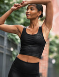 black viper printed cropped tank top.