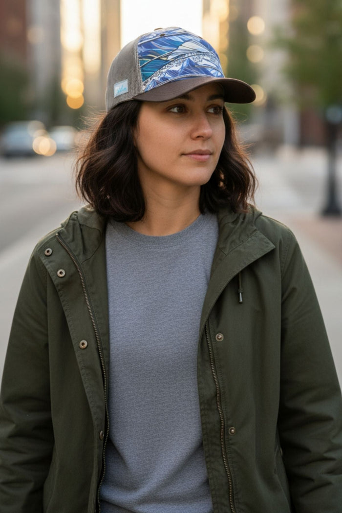 Rainbow Ridge Abstract Trucker Hat - FisheWear
