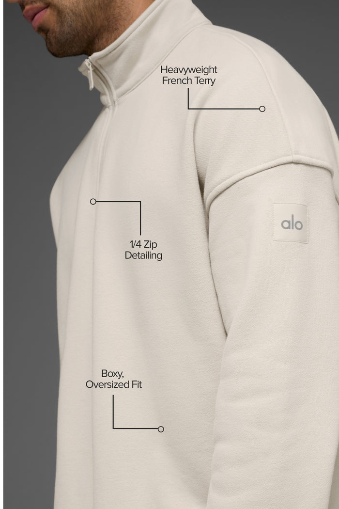Renown Heavy Weight 1/4 Zip - Bone