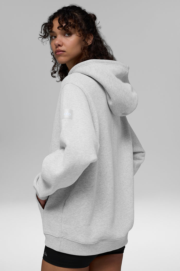 Renown Heavy Weight Full Zip Hoodie - Athletic Heather Grey