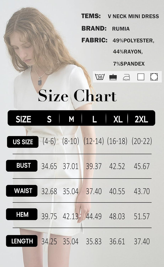 RUMIA Summer Dresses for Women 2026 V-Neck Casual Sundresses T-Shirt Dress