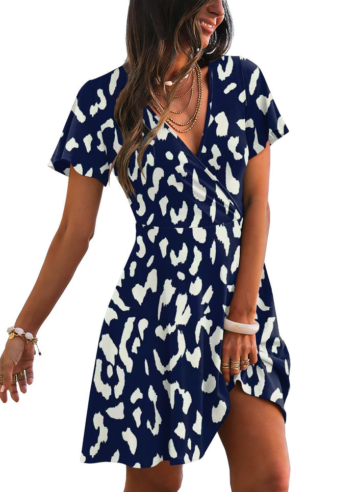 Floral Blue Leopard / Small