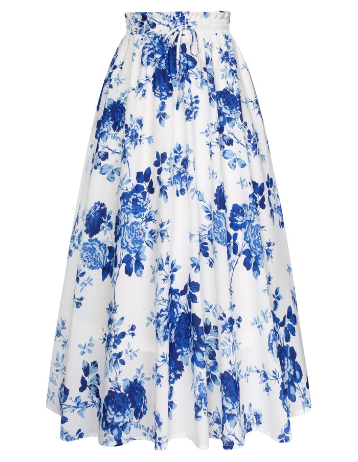 Scarlet Darkness Floral Maxi Skirts for Women Summer Victorian Long Skirt