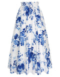 Scarlet Darkness Floral Maxi Skirts for Women Summer Victorian Long Skirt