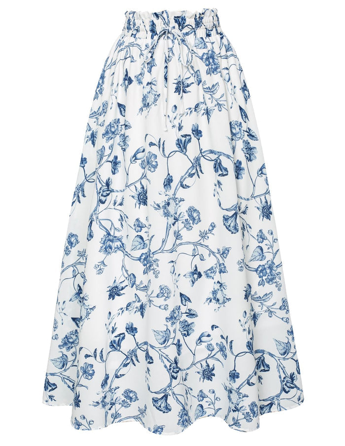 Scarlet Darkness Floral Maxi Skirts for Women Summer Victorian Long Skirt