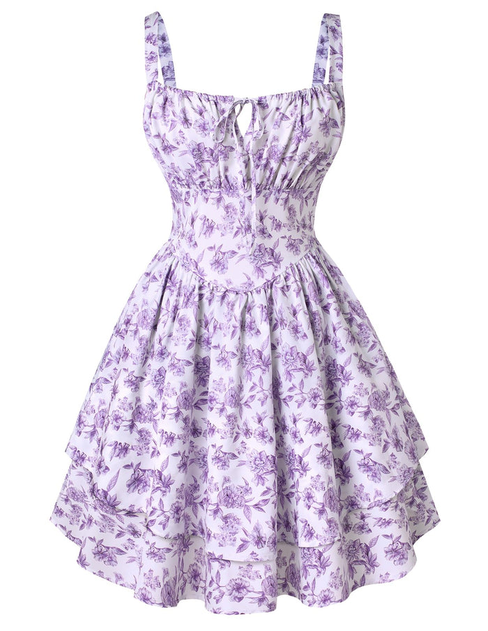 Purple White Floral / Small