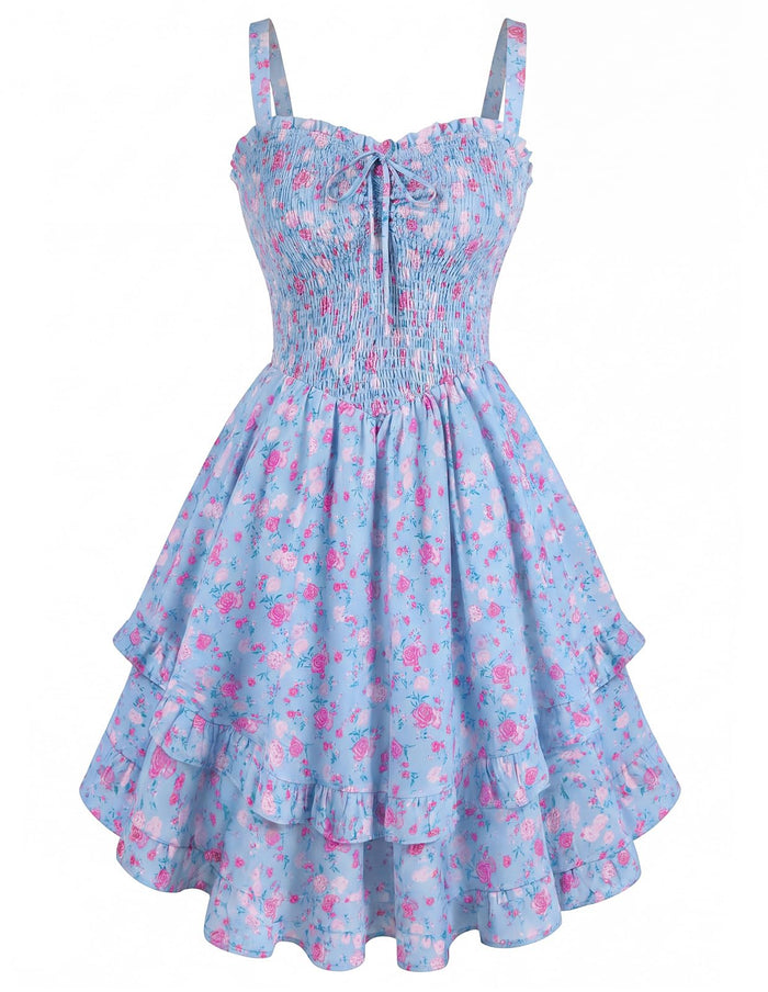 Blue Pink Floral / Small