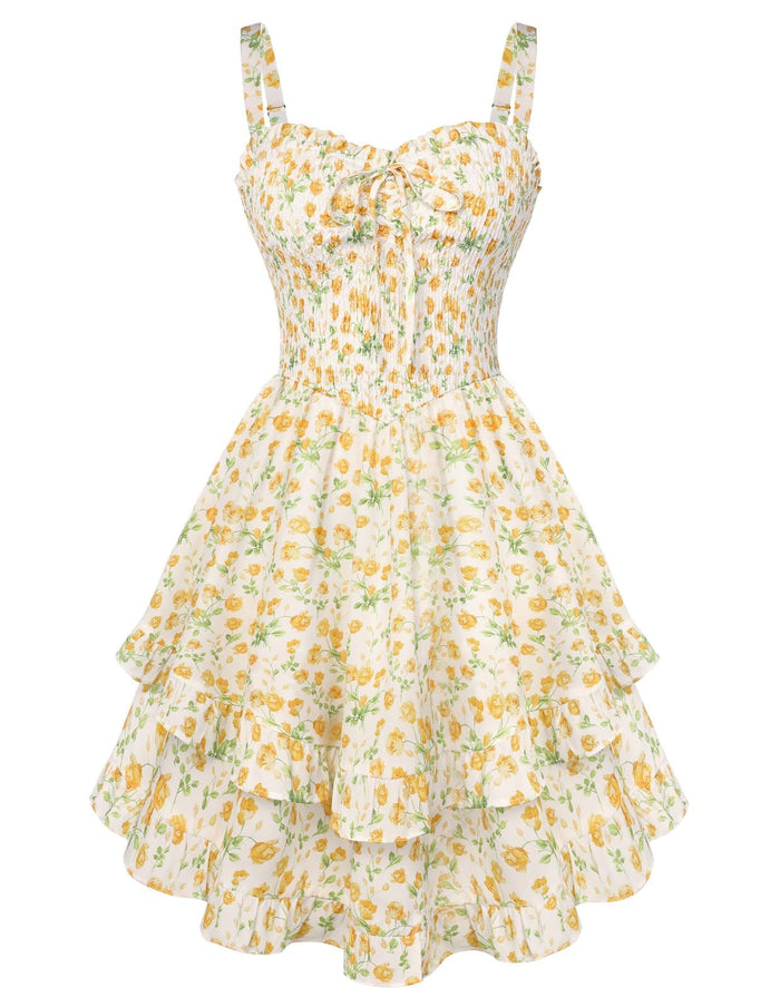 White Yellow Floral / Small