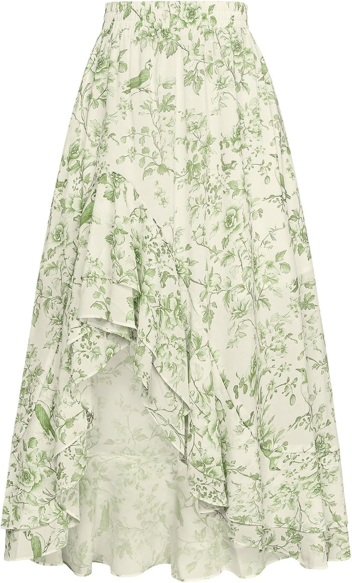 Scarlet Darkness Women's Floral Maxi Skirts Summer Boho Western Skirt