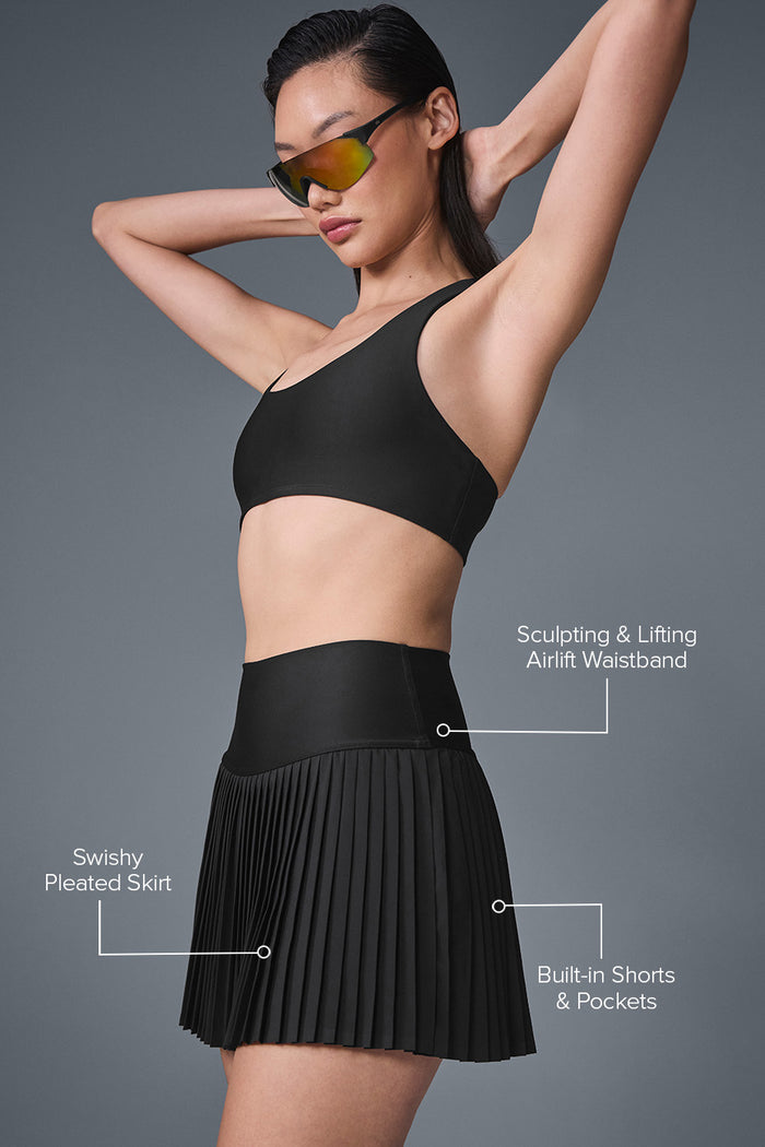 Serve Looks Tennis Skirt - Black