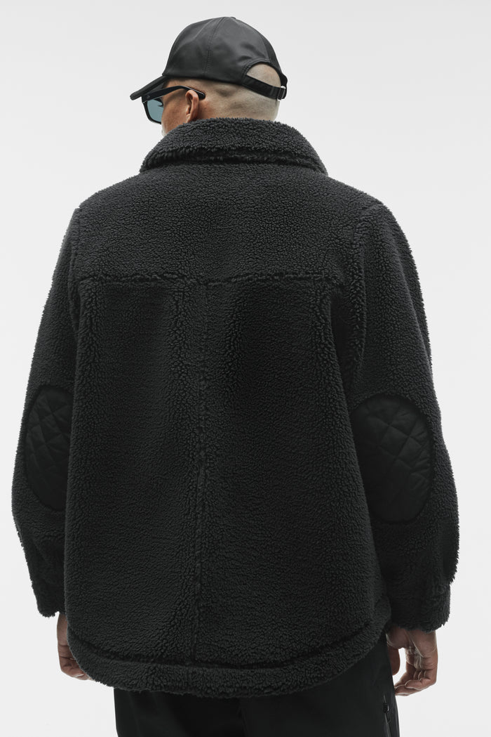 Sherpa Edge Shacket - Black