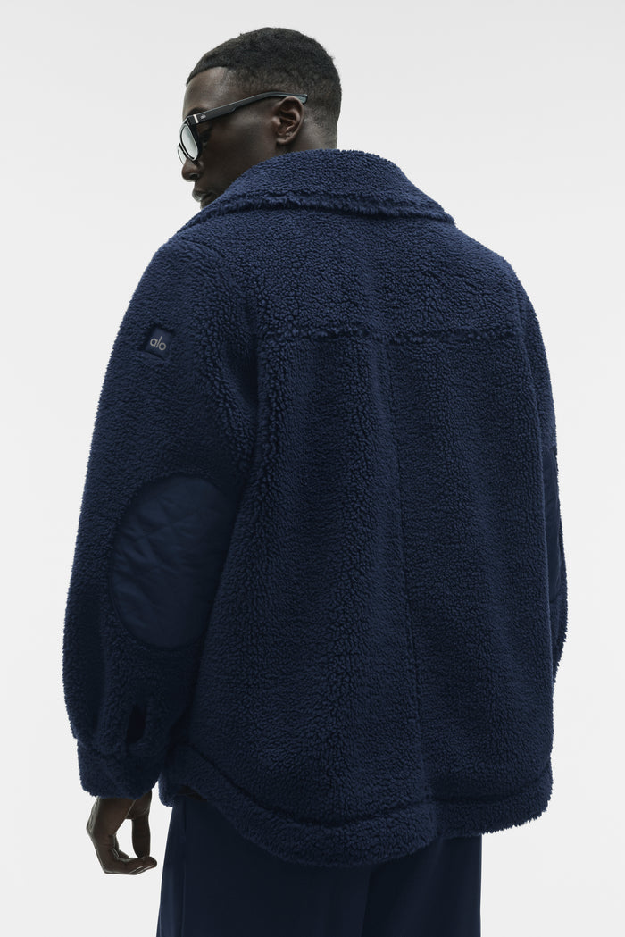 Sherpa Edge Shacket - Navy