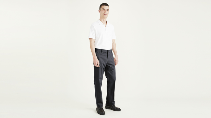Front view of model wearing Steelhead Signature Iron Free Khakis, Classic Fit with Stain Defender® (Big and Tall).