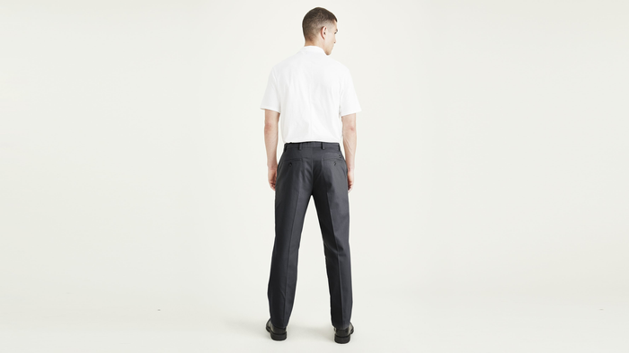 Back view of model wearing Steelhead Signature Iron Free Khakis, Classic Fit with Stain Defender® (Big and Tall).