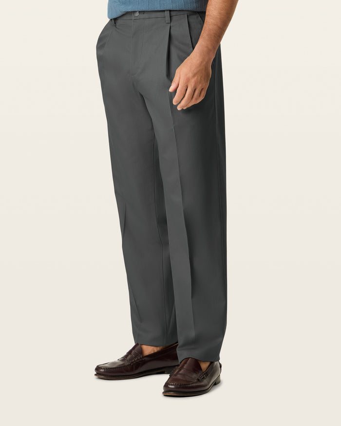 Signature Iron Free Khakis, Pleated, Relaxed Fit with Stain Defender®