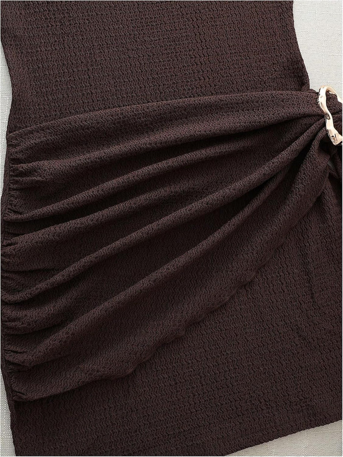 SOLY HUX Women's Mock Neck Bodycon Mini Dress Cocktail Going Out Dresses