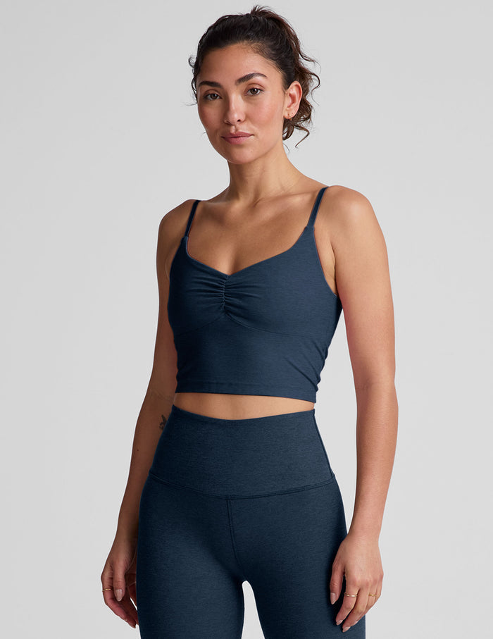 blue crop tank