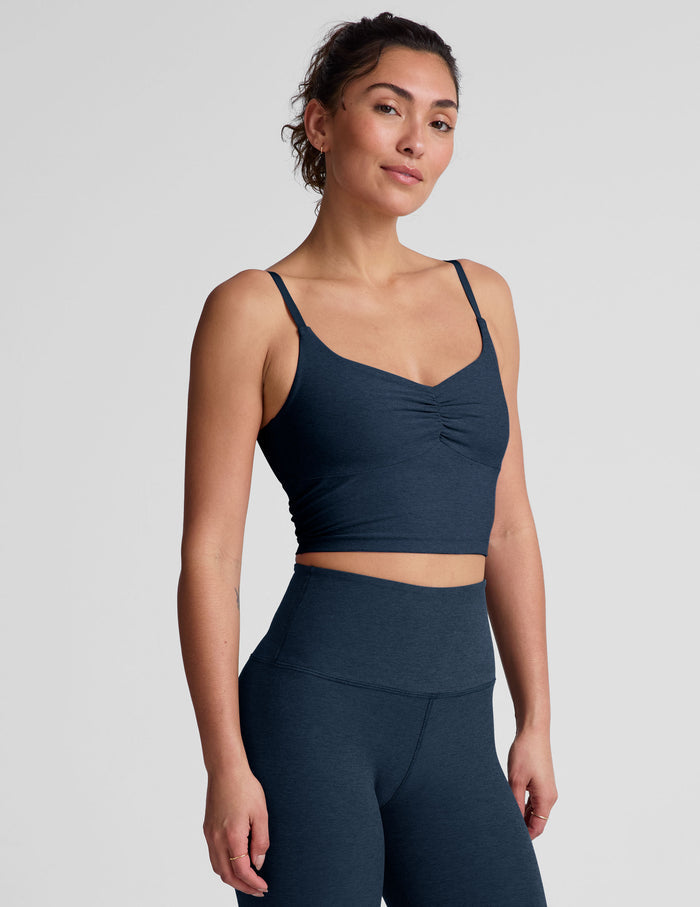 blue crop tank
