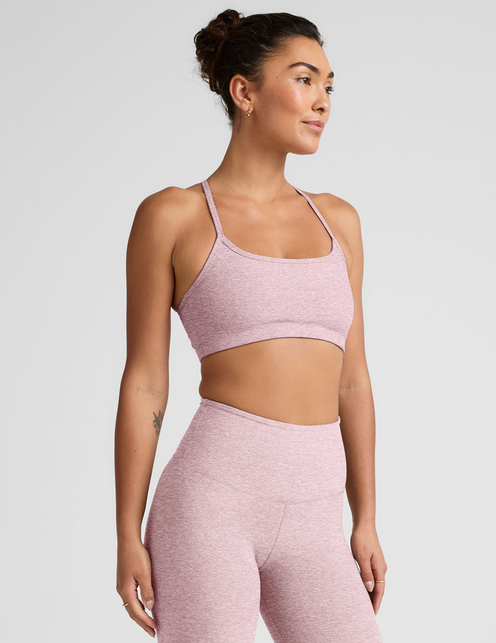 pink slim strapped racerback bra.