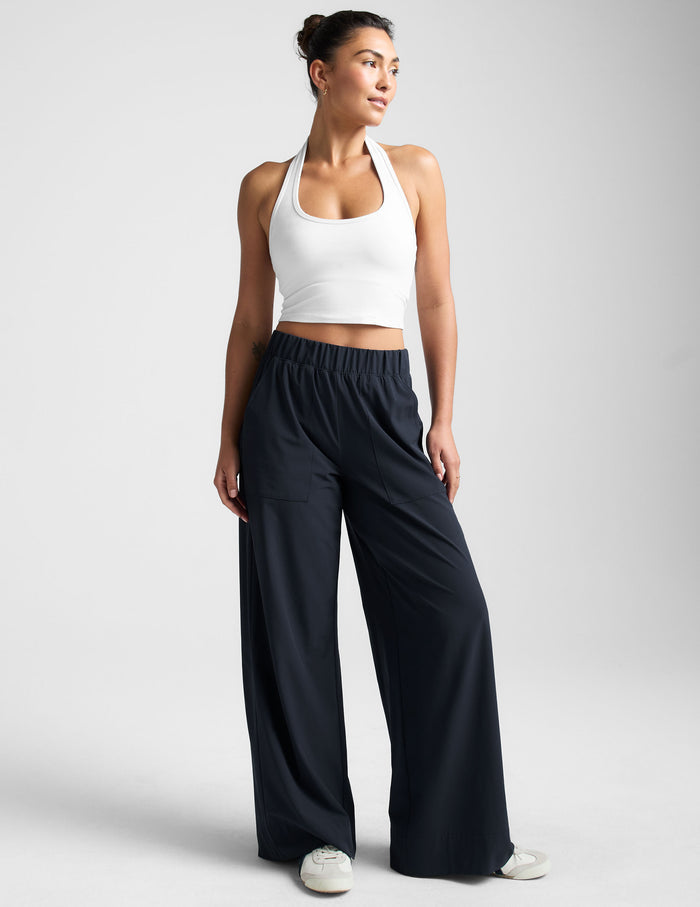 white halter crop top