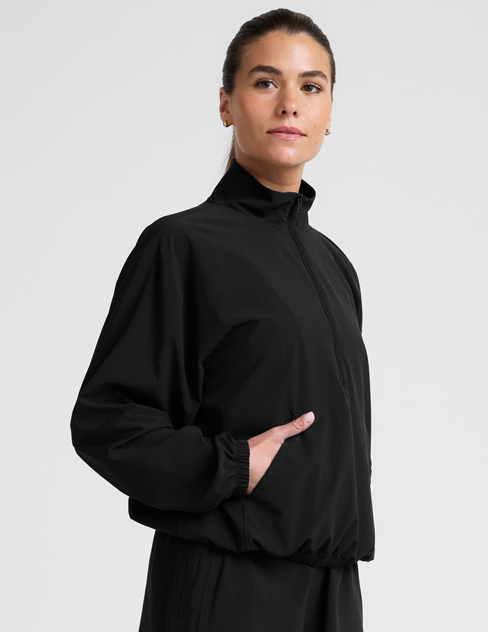 black half zip pullover