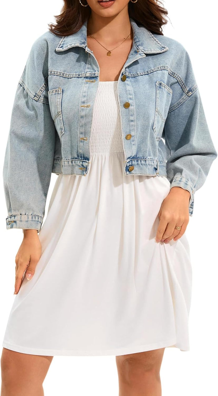 Summer Dresses for Women Strapless Casual Beach CoverUps Tube Top Sundress