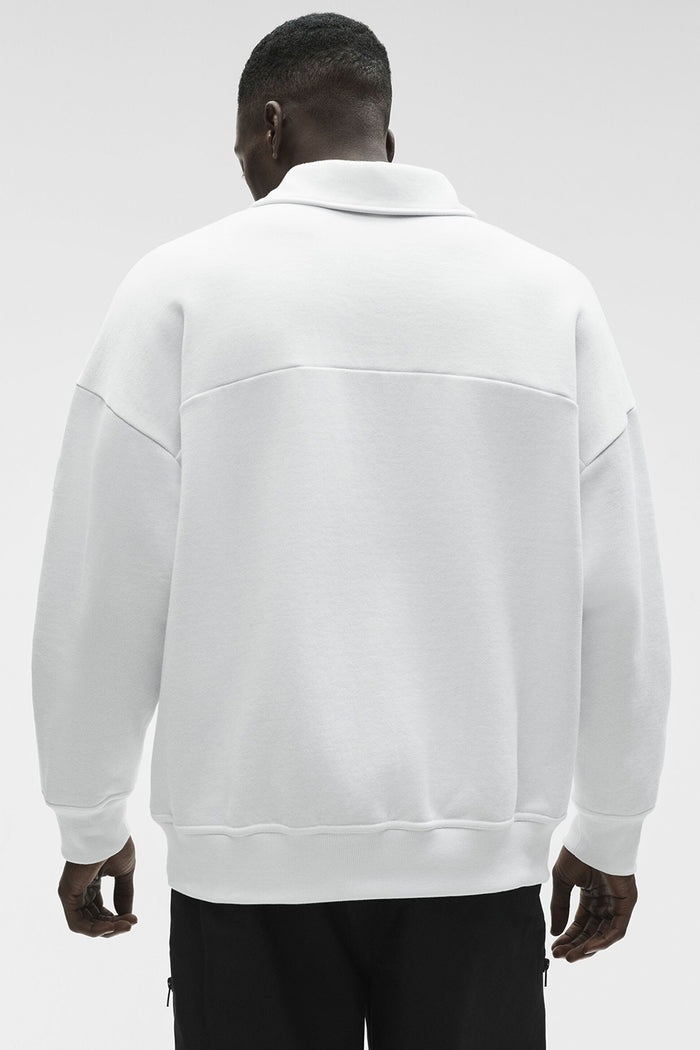 Take It Easy Long Sleeve Henley Pullover - White